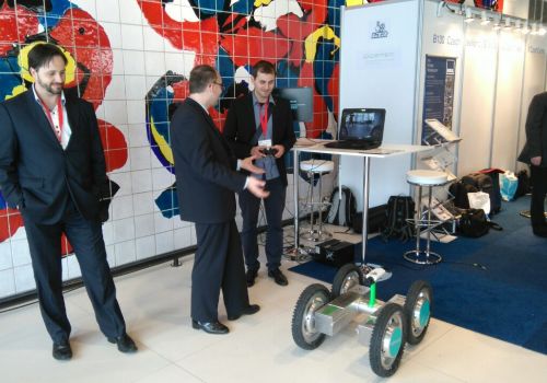 Robotics at the exhibition in the Hague, The Netherlands (ROBOBusiness Europe, The Unmanned Systems Expo)