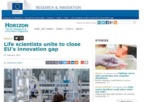 Life scientists unite to close EU's innovation gap