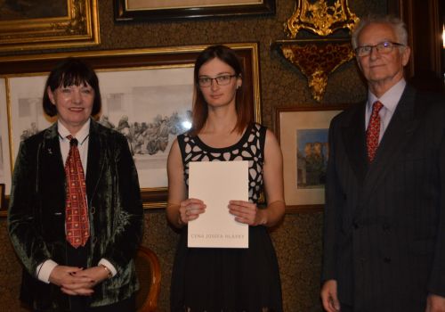 Dominika Kalasová received the Josef Hlávka Award for Best Students